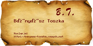 Bányász Toszka névjegykártya